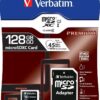 Verbatim microSDXC 128GB Class 10 + SD Adapter